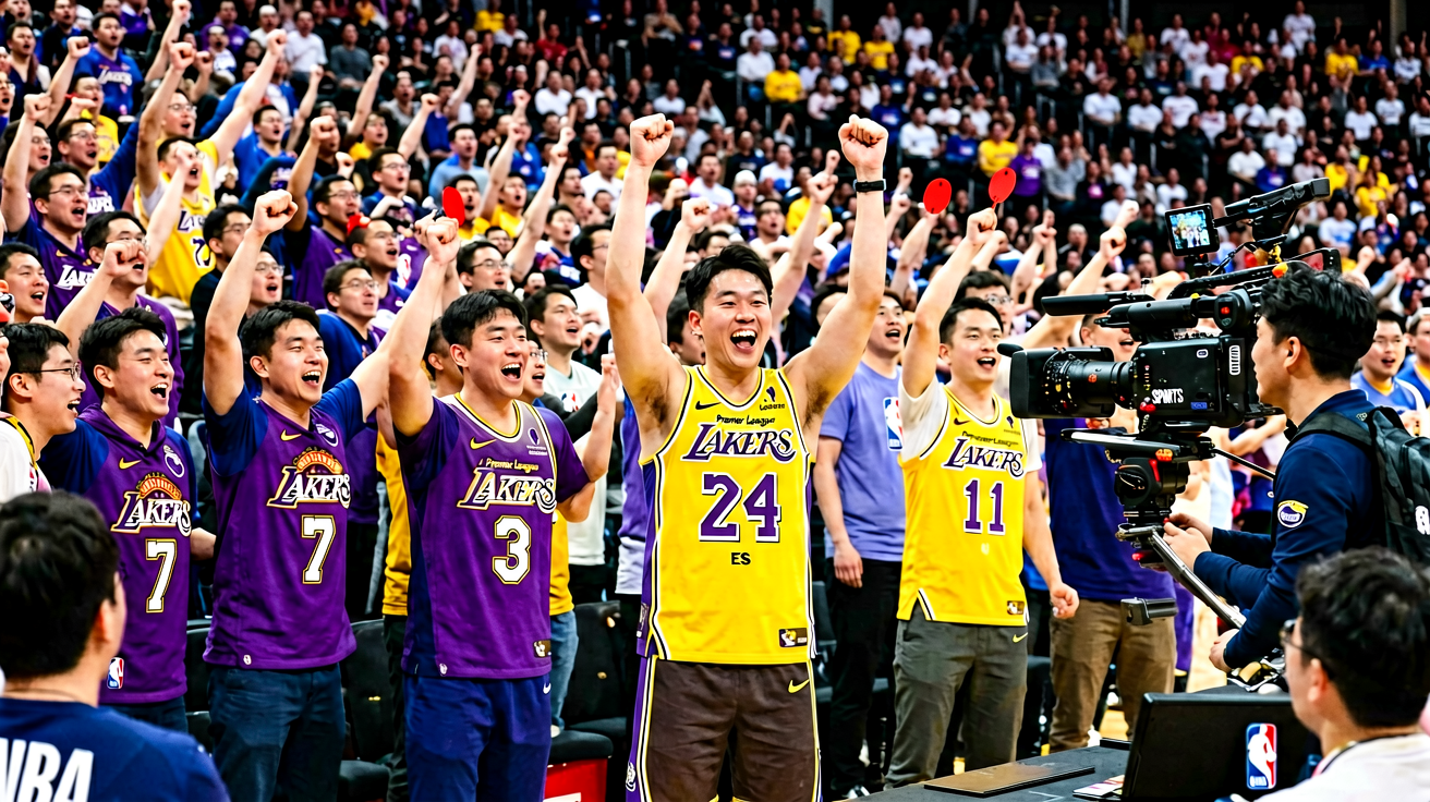 NBA赛场球迷欢呼